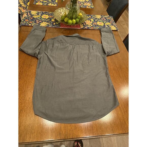HUGO BOSS Orange Men's Long Sleeve Button Up Gray Shirt Size XXL Excellent - Picture 6 of 6